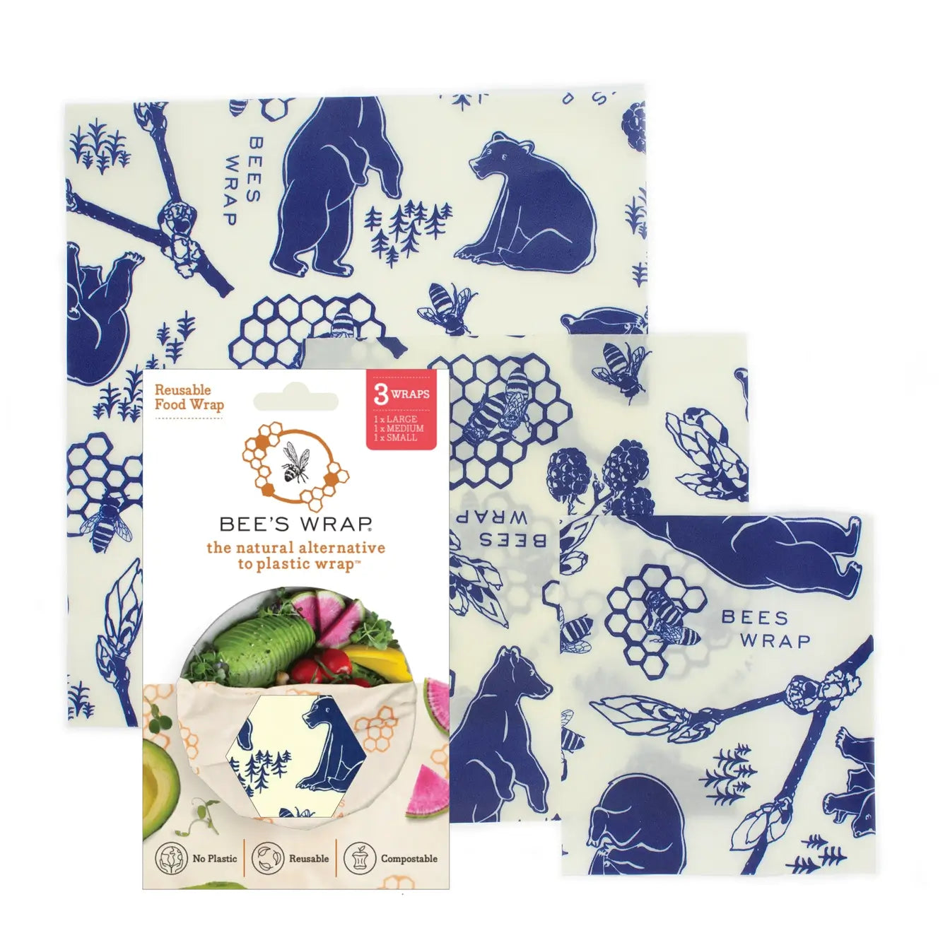Bee's Wrap - Assorted set of 3 sizes (S, M, L)