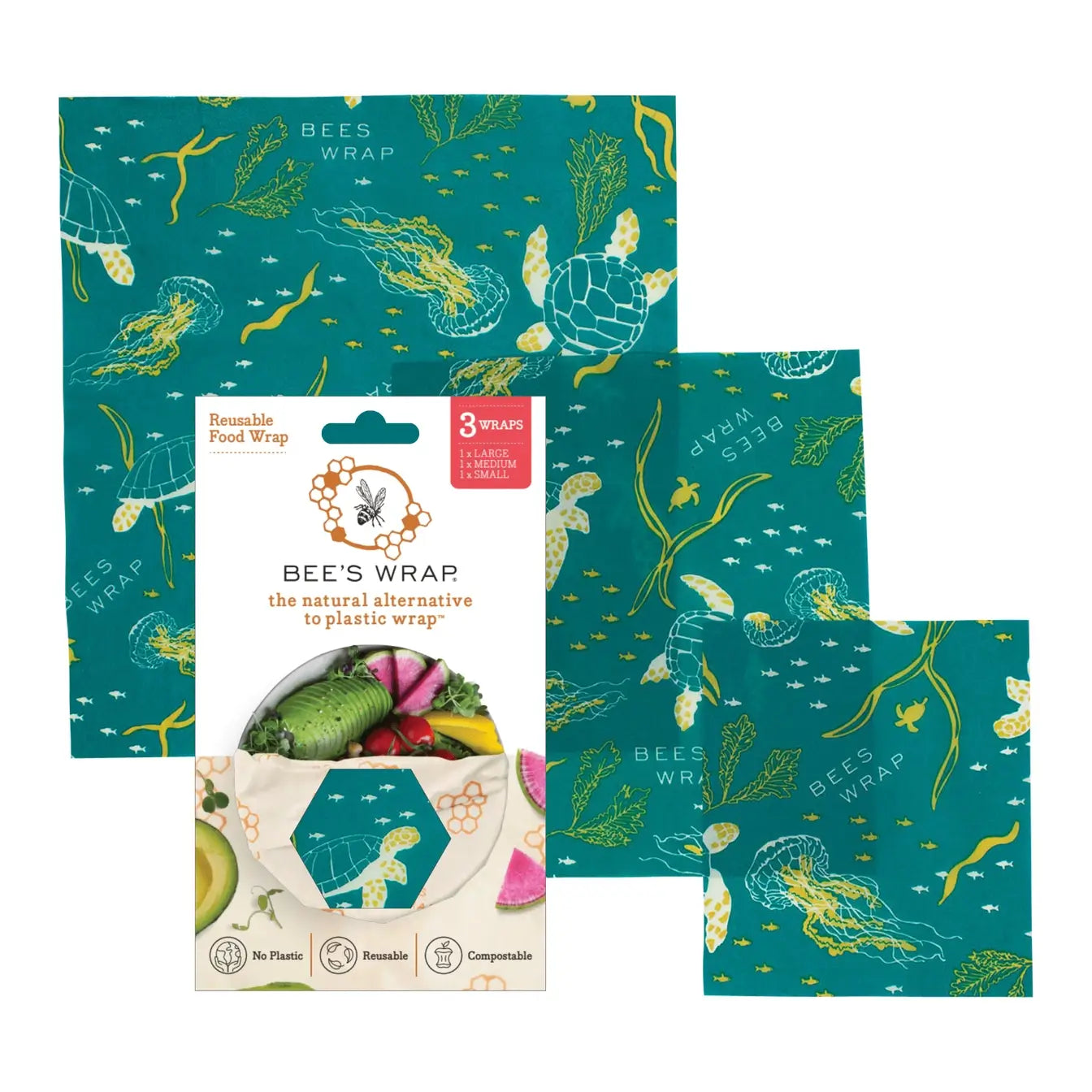 Bee's Wrap - Assorted set of 3 sizes (S, M, L)