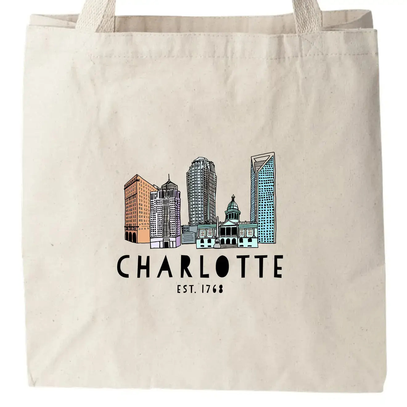 Charlotte, NC Skyline Tote Bag