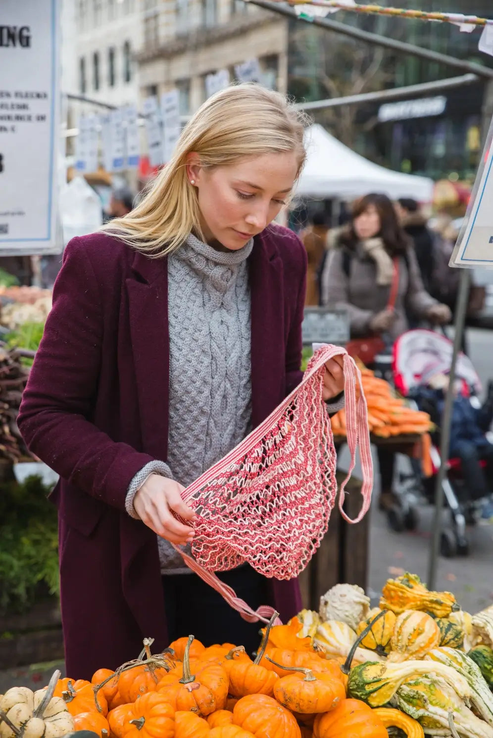 String Bag - Long Handle - Organic Cotton