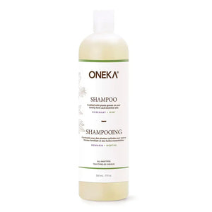 Oneka shampoo bottle on a white background