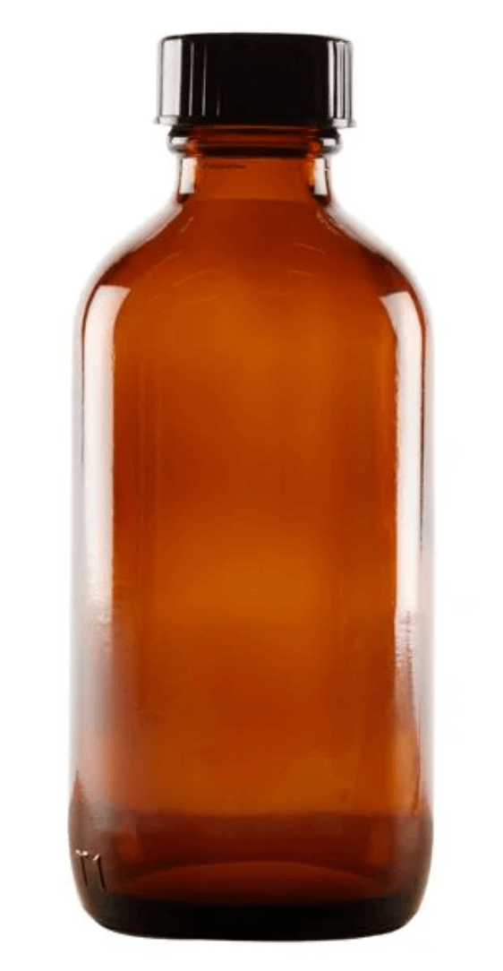 Amber Boston Round Glass Bottles